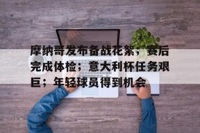 好博体育-摩纳哥发布备战花絮；赛后完成体检；意大利杯任务艰巨；年轻球员得到机会